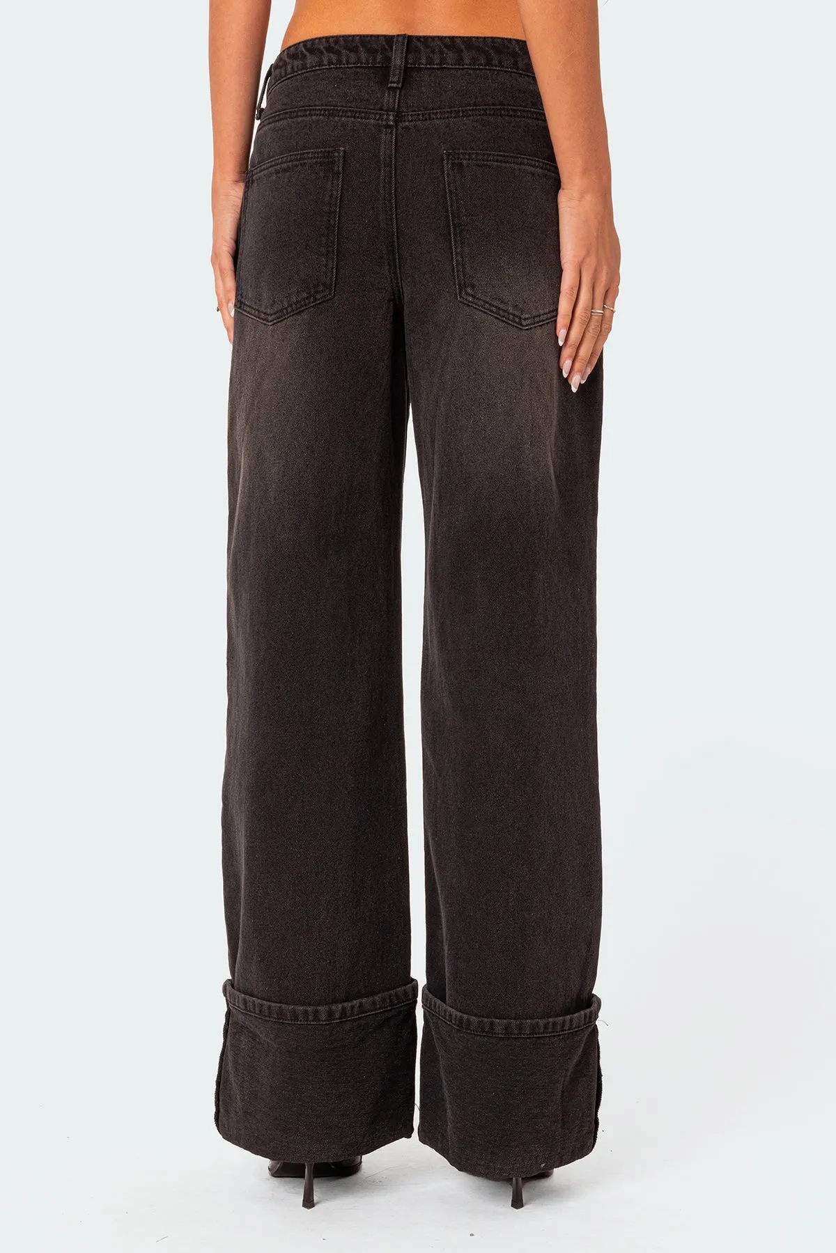 Vesper Cuffed Low Rise Jeans sold by Edikted product image thumbnail 5