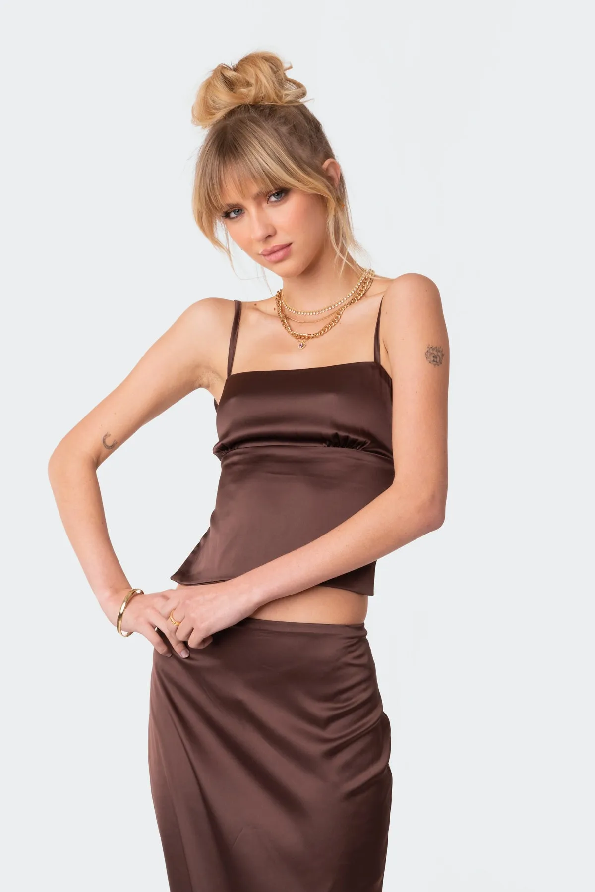 Satin Open Back Top sold by Edikted product image thumbnail 4