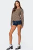 Zipped Up Denim Micro Shorts sold by Edikted