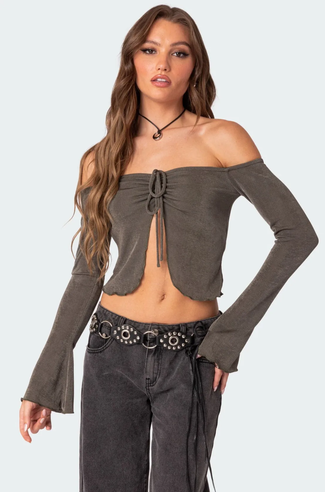 Ilana Gathered Front Top sold by Edikted