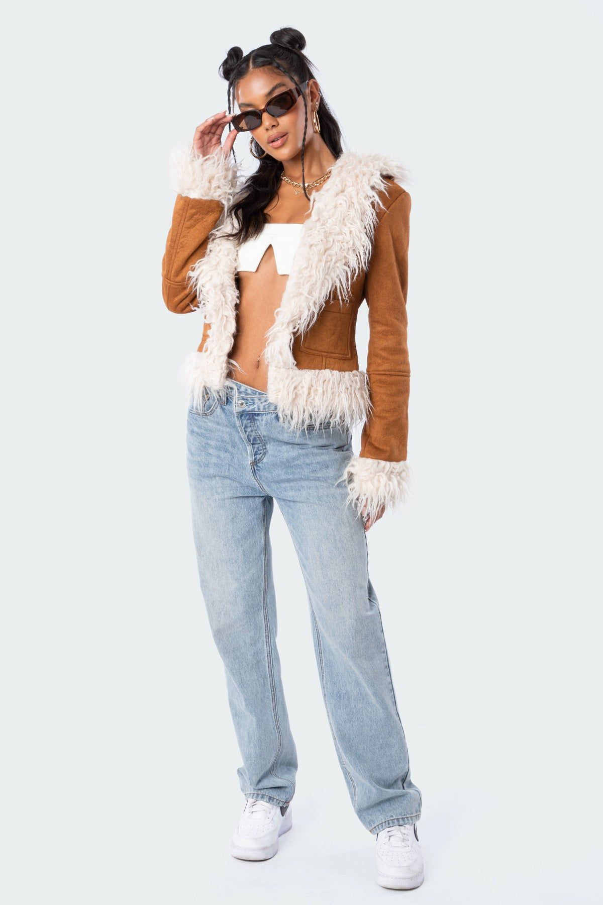 Faux Fur Trim Coat sold by Edikted product image thumbnail 2
