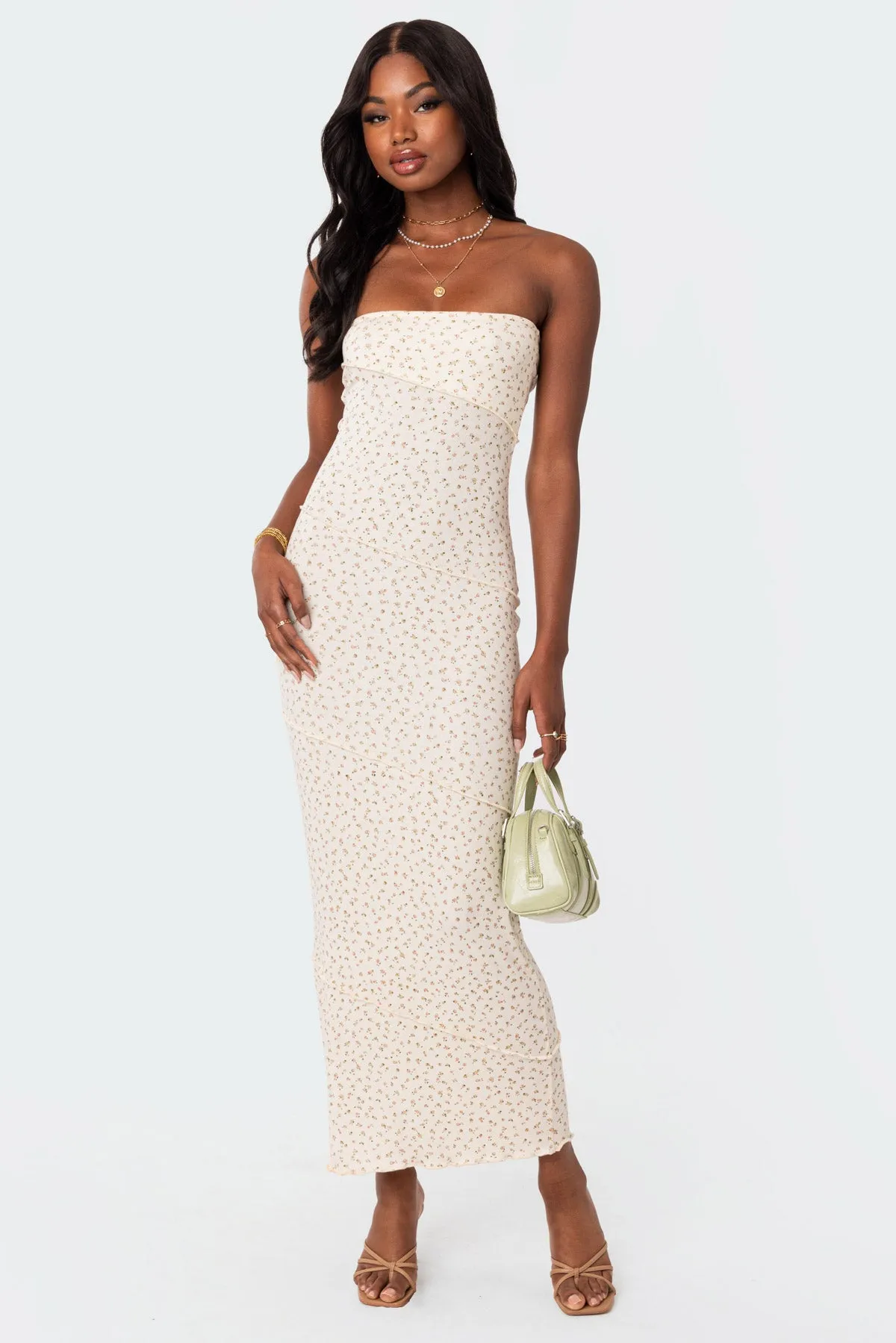 Lynn Ribbed Maxi Dress sold by Edikted product image thumbnail 5