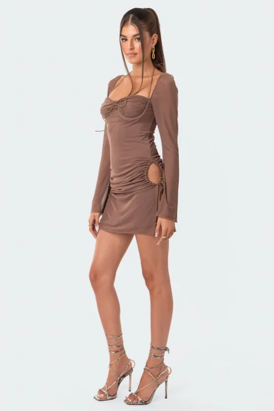Allegra Cut-Out Mesh Slits Dress made by Edikted