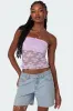 Ballet Sheer Lace Tube Top sold by Edikted