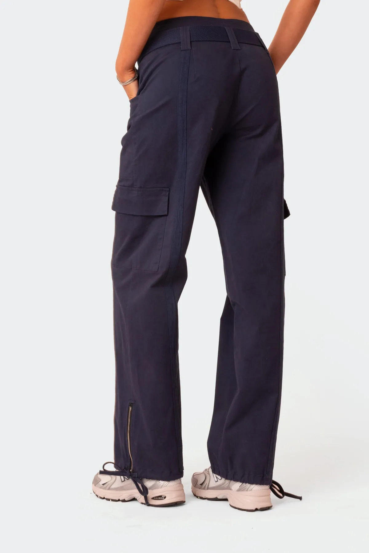 Manuel Low Rise Belted Cargo Pants sold by Edikted product image thumbnail 5