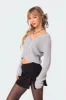 Elliot Cable Knit Cardigan sold by Edikted