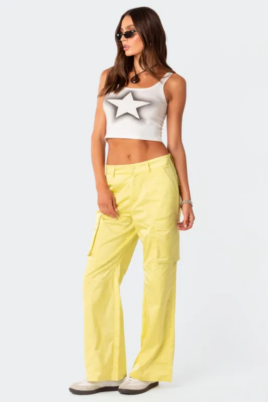 Xianna Nylon Cargo Pants made by Edikted