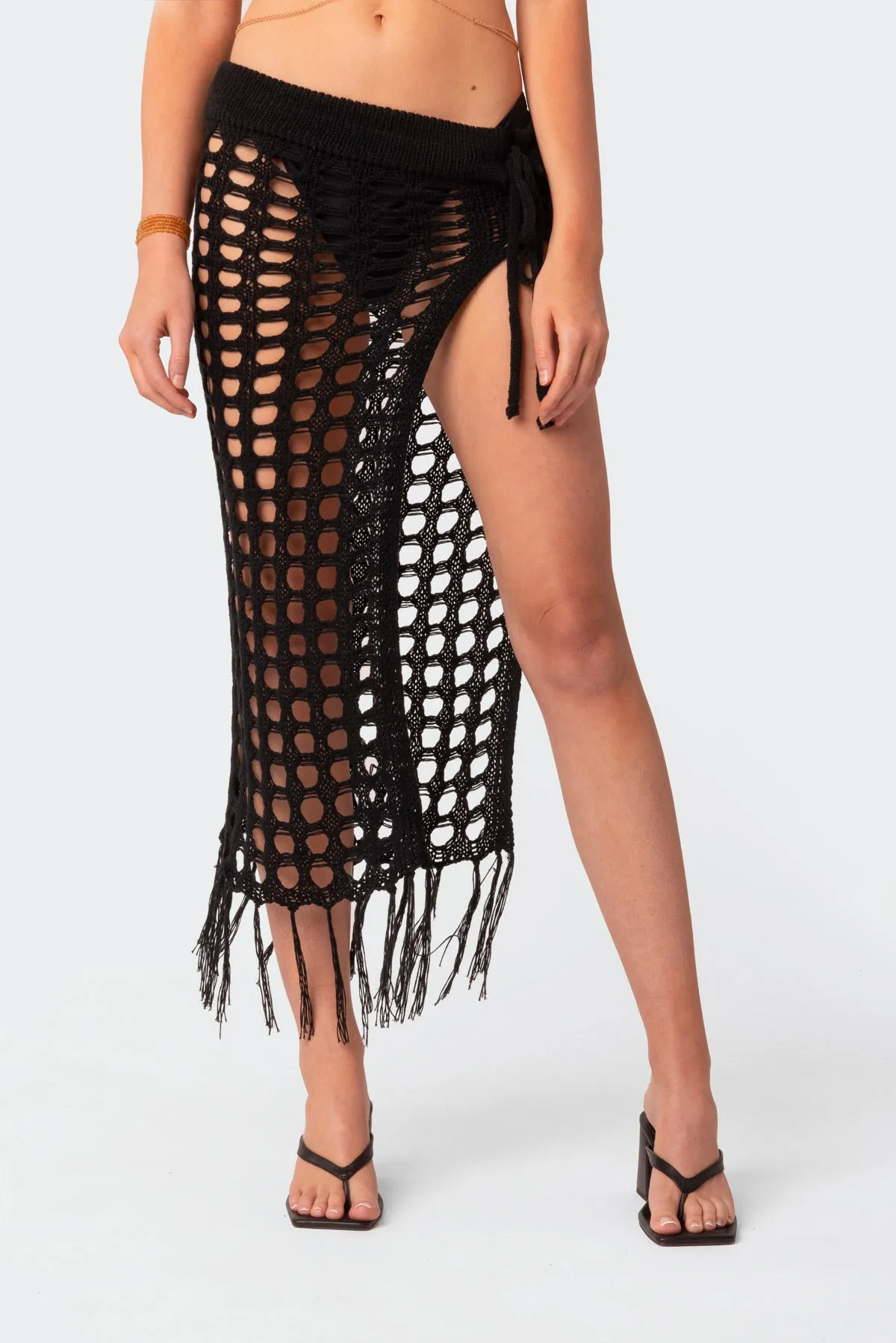 Brielle Crochet Slit Maxi Skirt sold by Edikted product image thumbnail 2