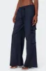 Bristol Linen Look Cargo Pants sold by Edikted