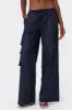 Bristol Linen Look Cargo Pants sold by Edikted