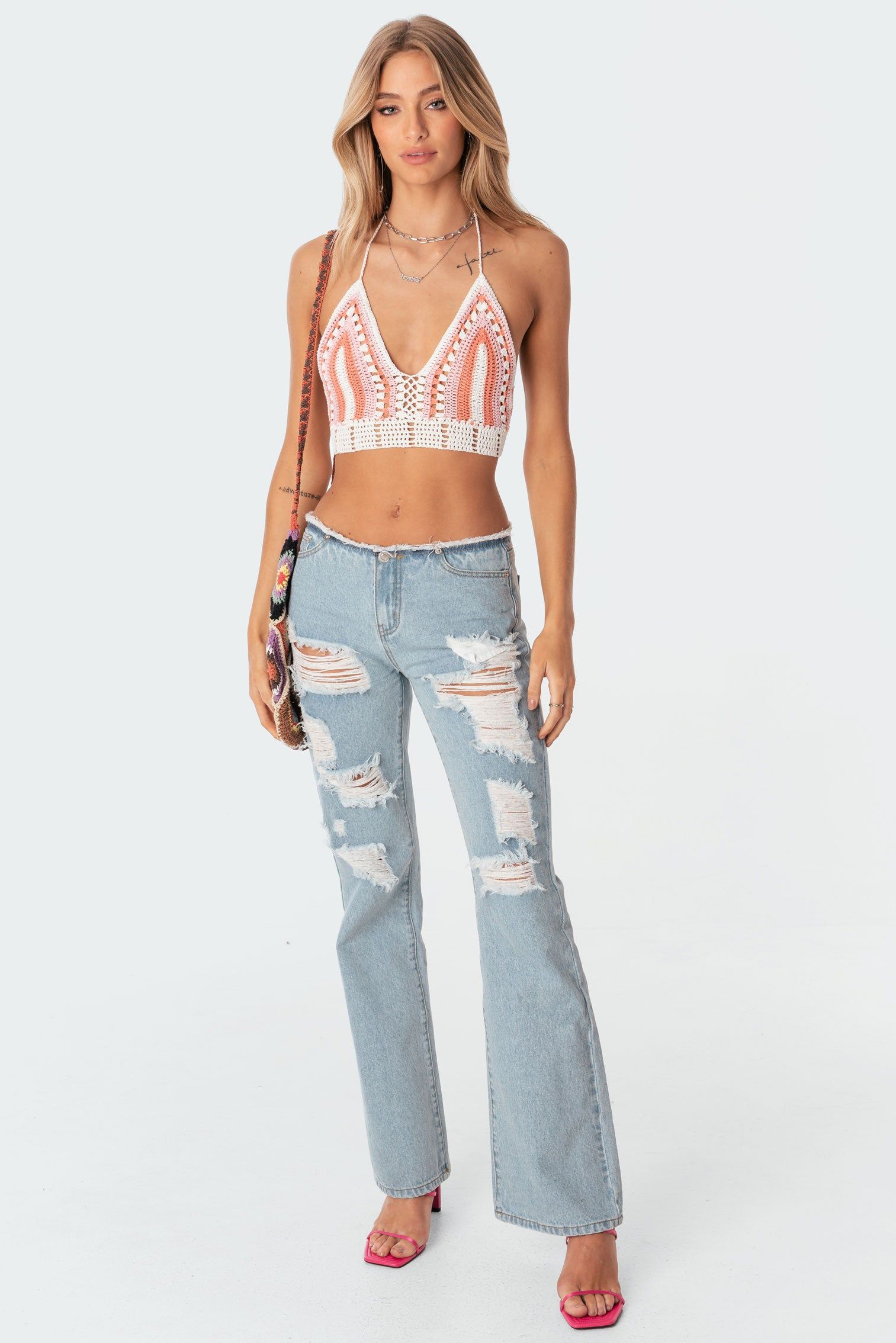 Gypsy Crochet Top sold by Edikted product image thumbnail 2
