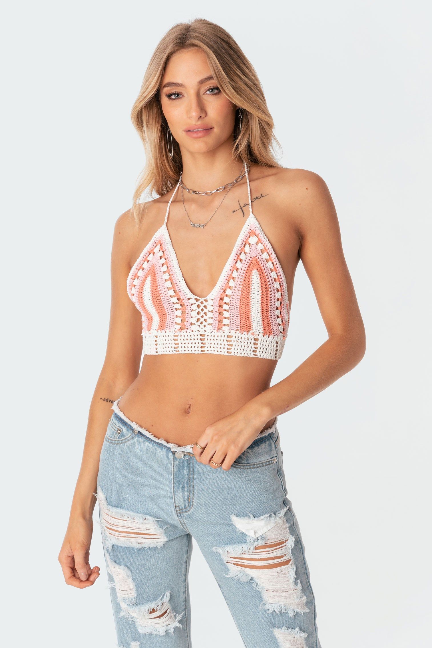 Gypsy Crochet Top sold by Edikted product image thumbnail 3
