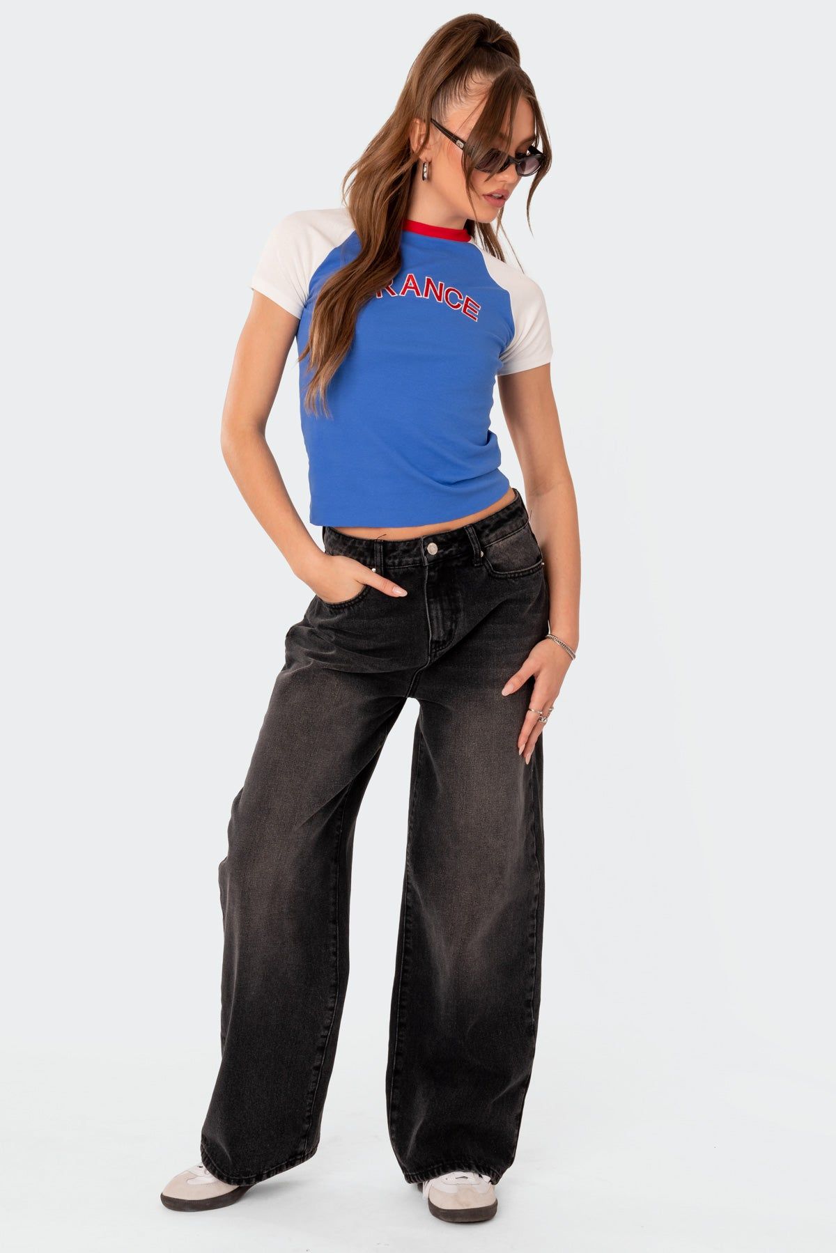 France Raglan T Shirt sold by Edikted product image thumbnail 5