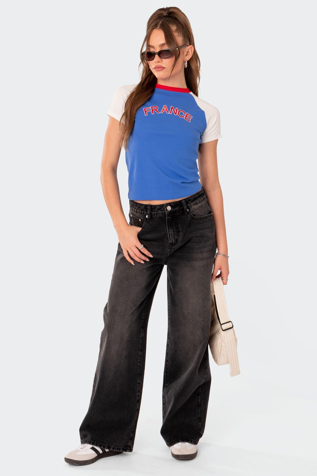 France Raglan T Shirt sold by Edikted product image thumbnail 4