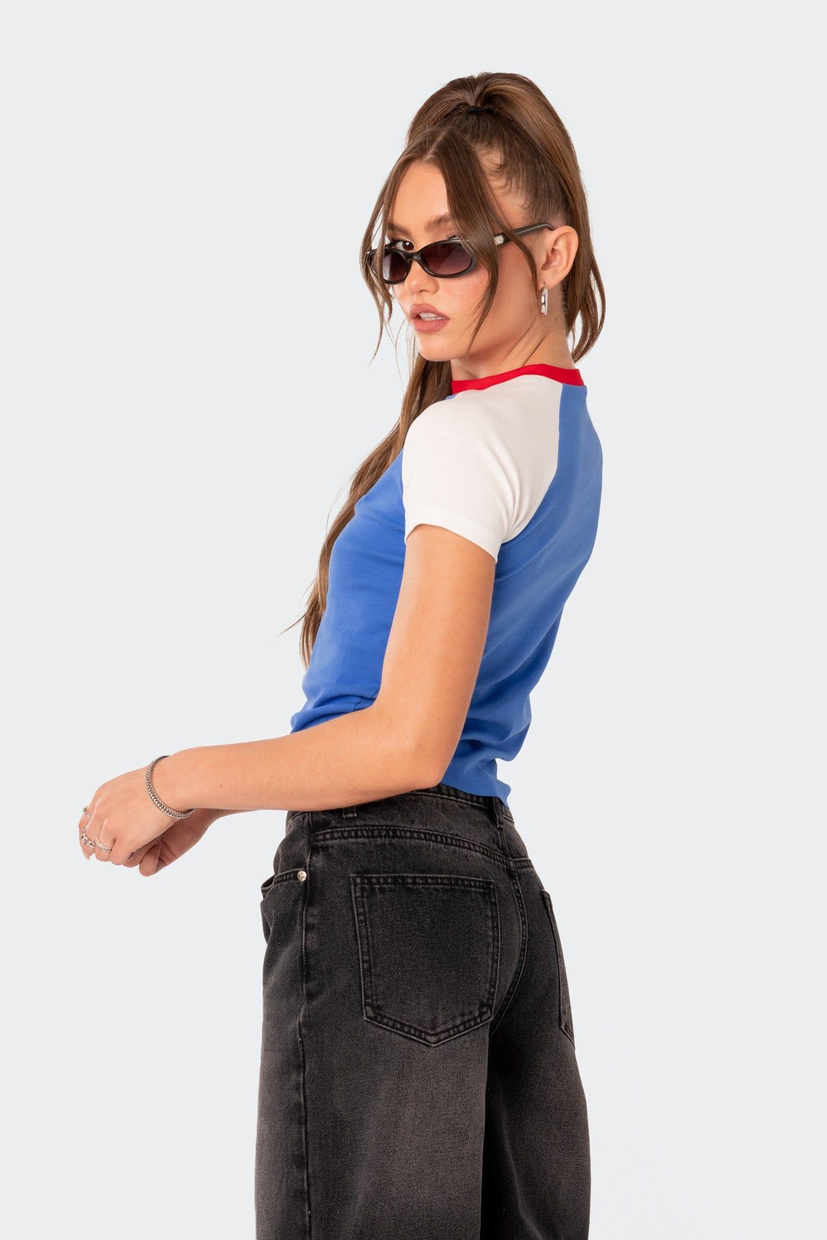 France Raglan T Shirt sold by Edikted product image thumbnail 3