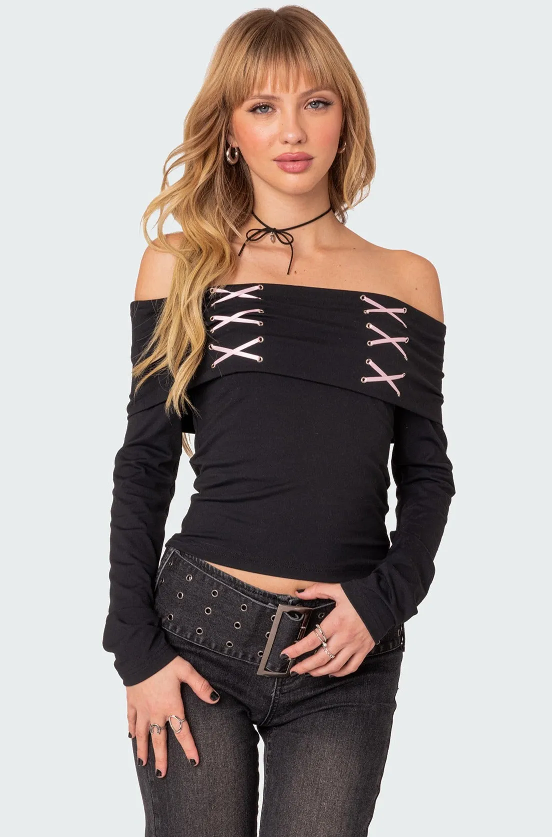 Queen B Fold Over Top sold by Edikted