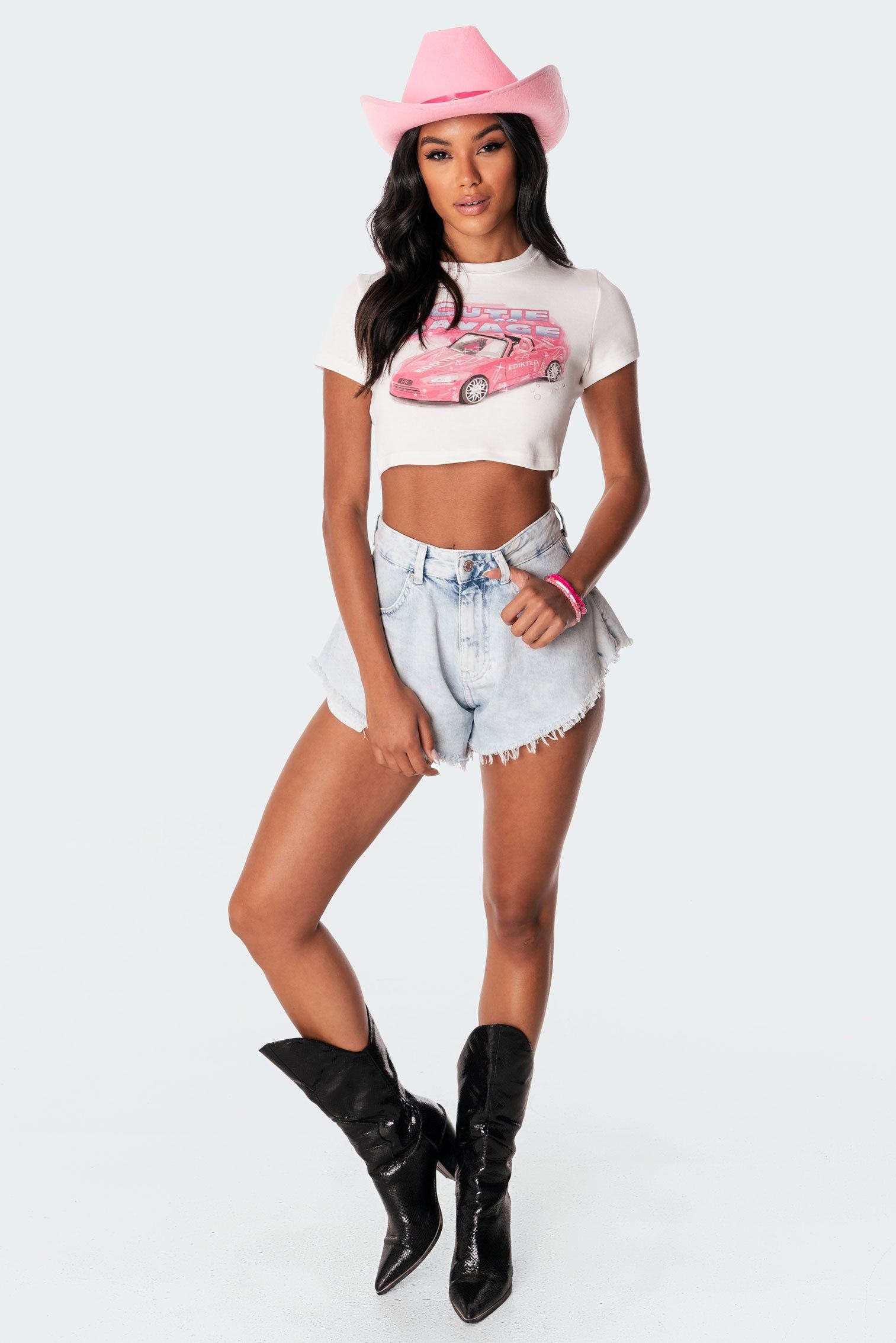 Savage Cropped T-Shirt sold by Edikted