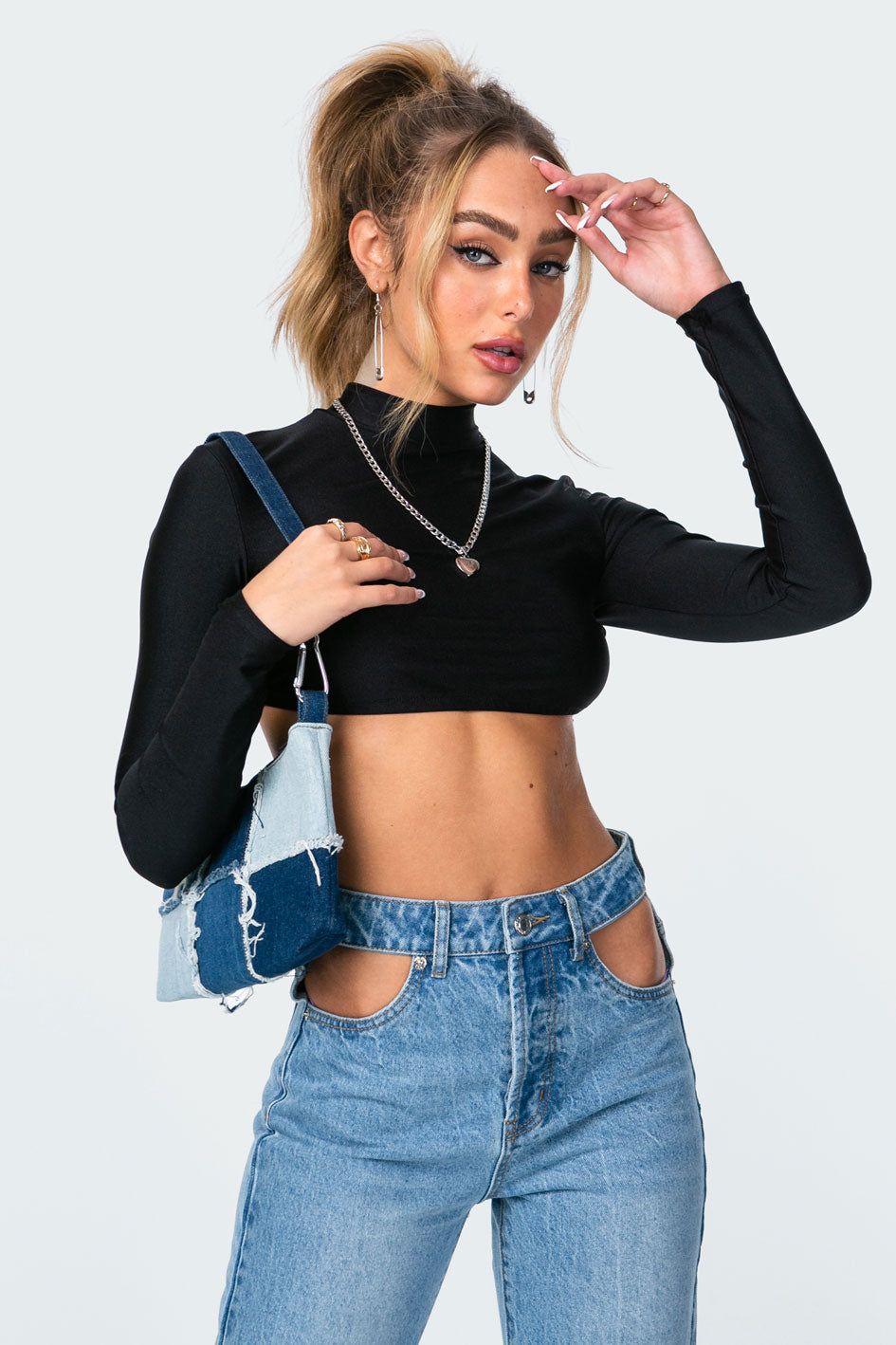 Lilly Open Back Crop Top sold by Edikted product image thumbnail 2