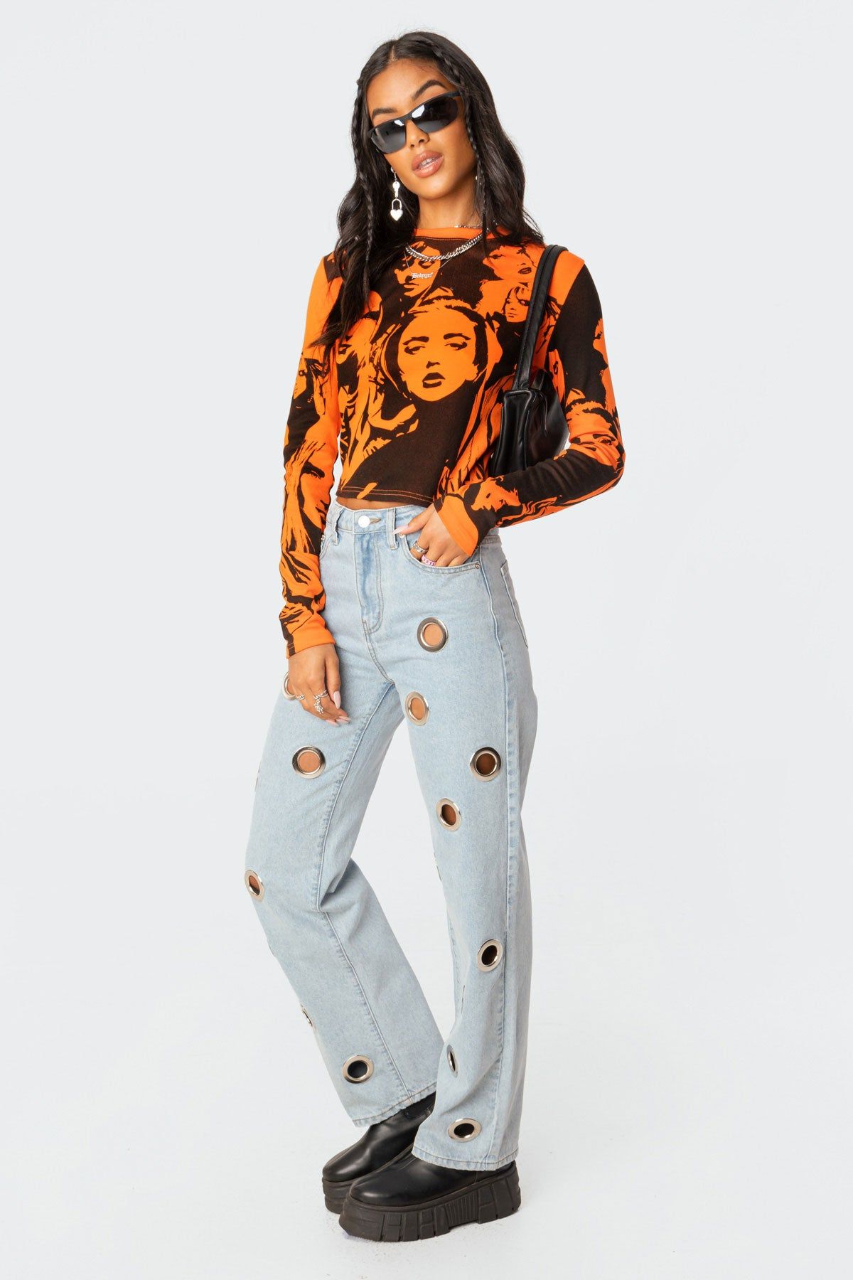 Girl Gang Printed T-Shirt sold by Edikted product image thumbnail 3