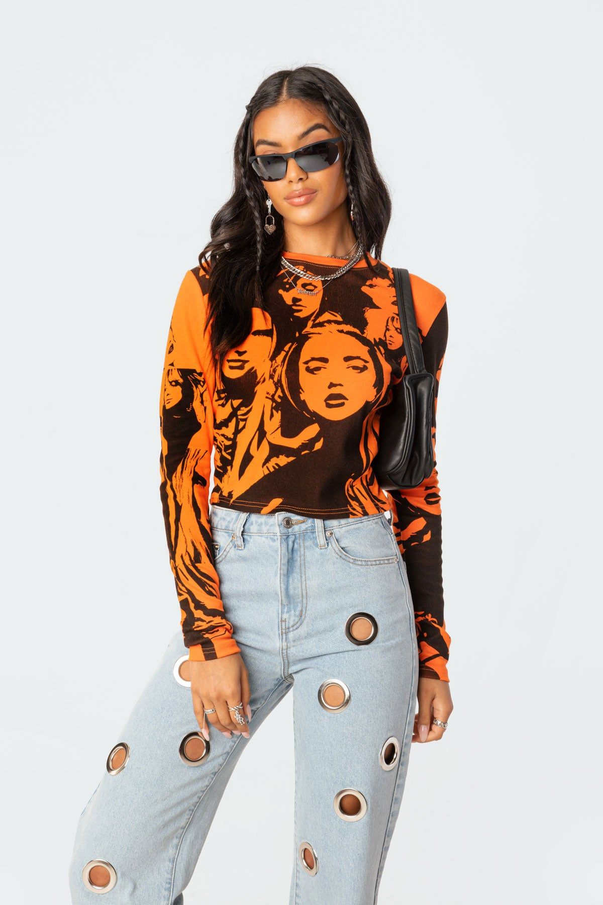 Girl Gang Printed T-Shirt sold by Edikted