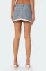 Eyelet Lace Up Denim Mini Skirt sold by Edikted