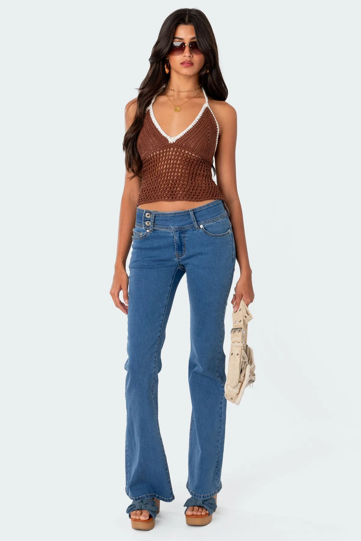 Agnes Crochet Halter Top sold by Edikted product image thumbnail 5