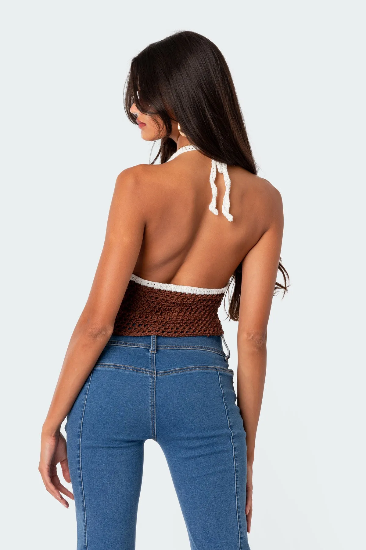 Agnes Crochet Halter Top sold by Edikted product image thumbnail 4