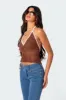 Agnes Crochet Halter Top sold by Edikted
