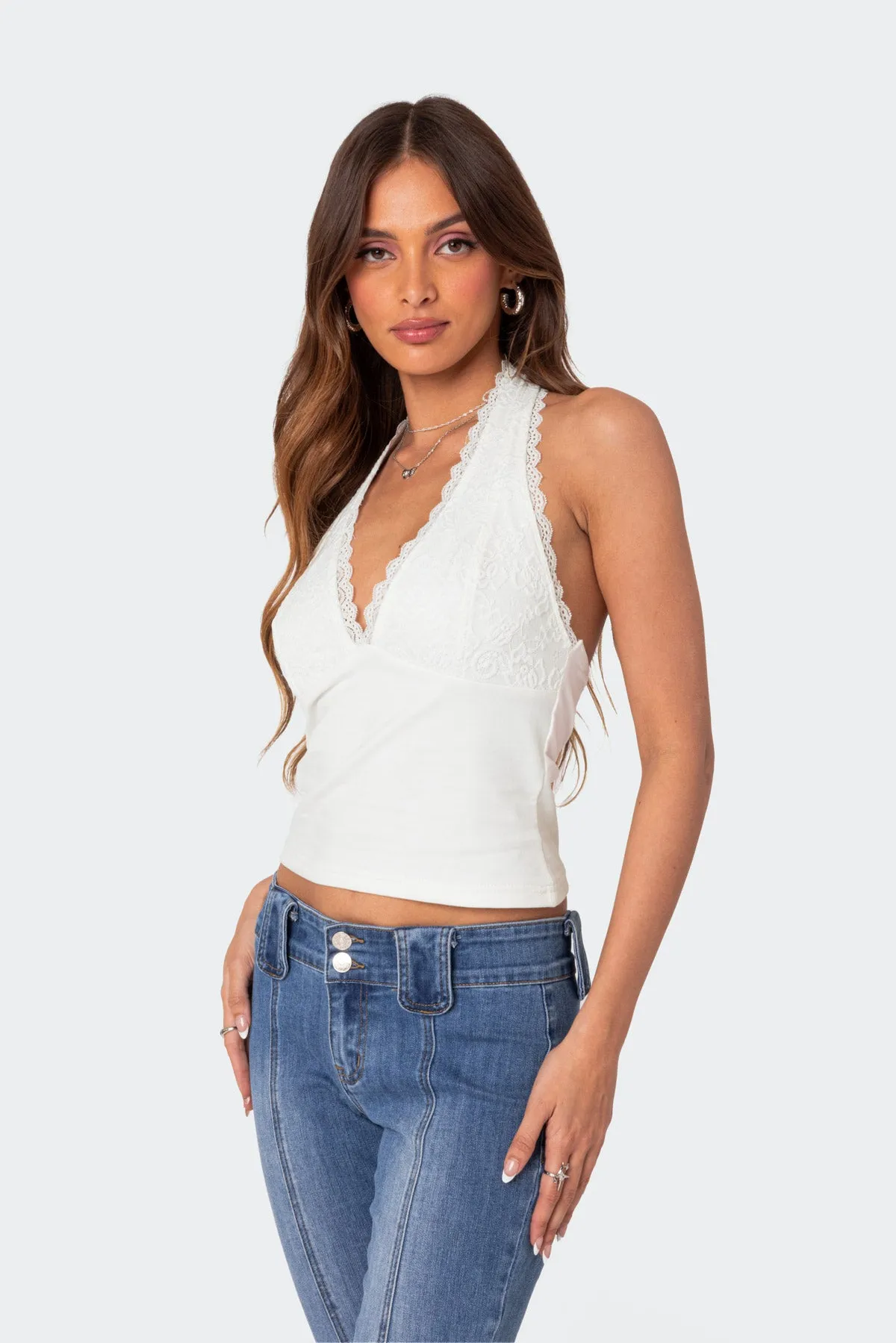 Carolyn Lacey Halter Top sold by Edikted product image thumbnail 3
