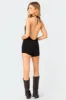 Melanie Ribbed Open Back Romper sold by Edikted