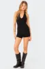 Melanie Ribbed Open Back Romper sold by Edikted