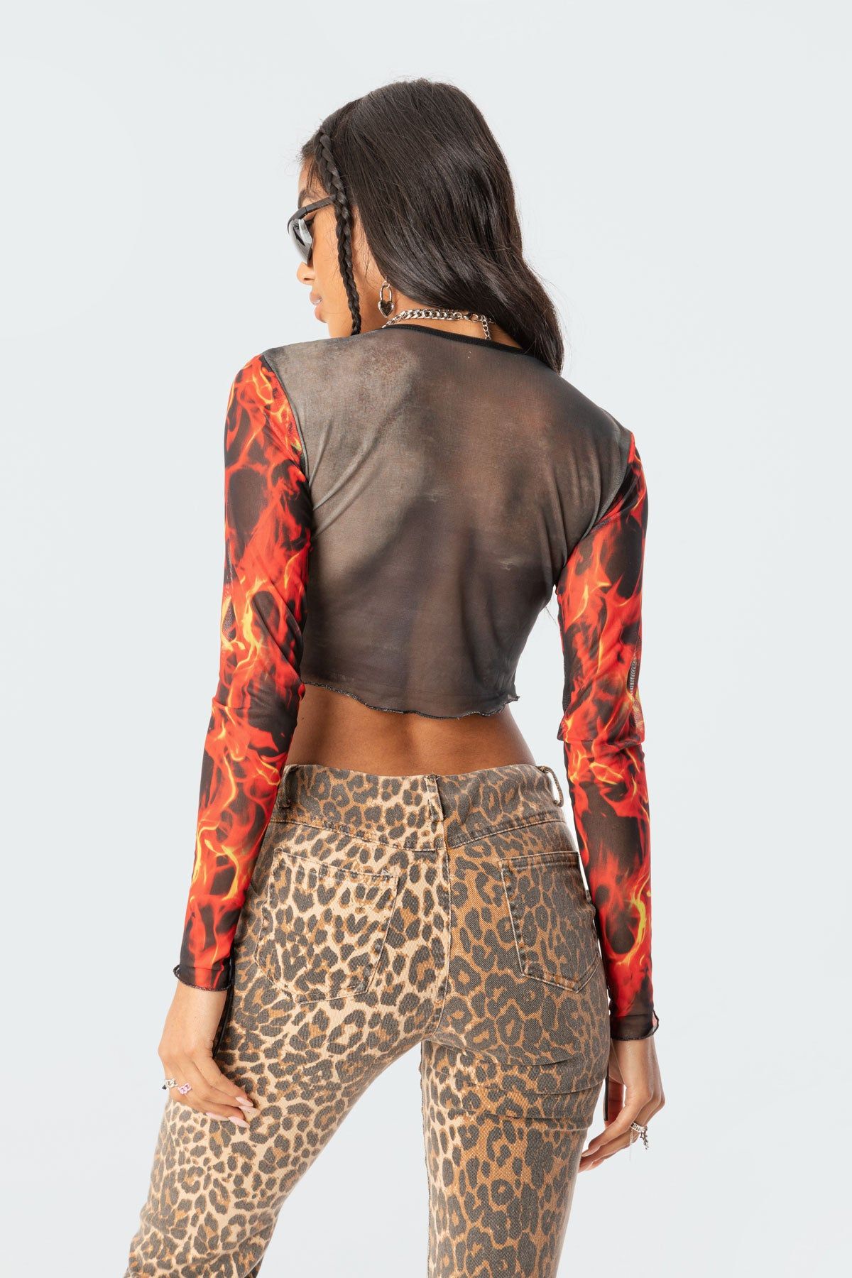 Cute But Psycho Mesh Top sold by Edikted product image thumbnail 5