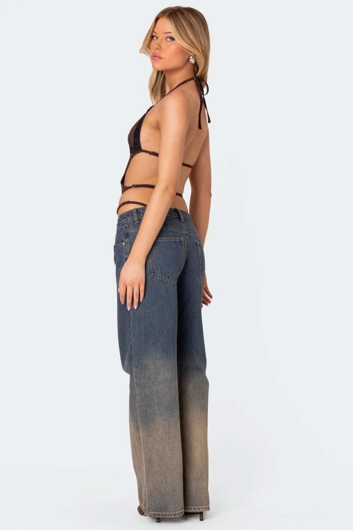 Strappy Lace Trim Bodysuit sold by Edikted product image thumbnail 5