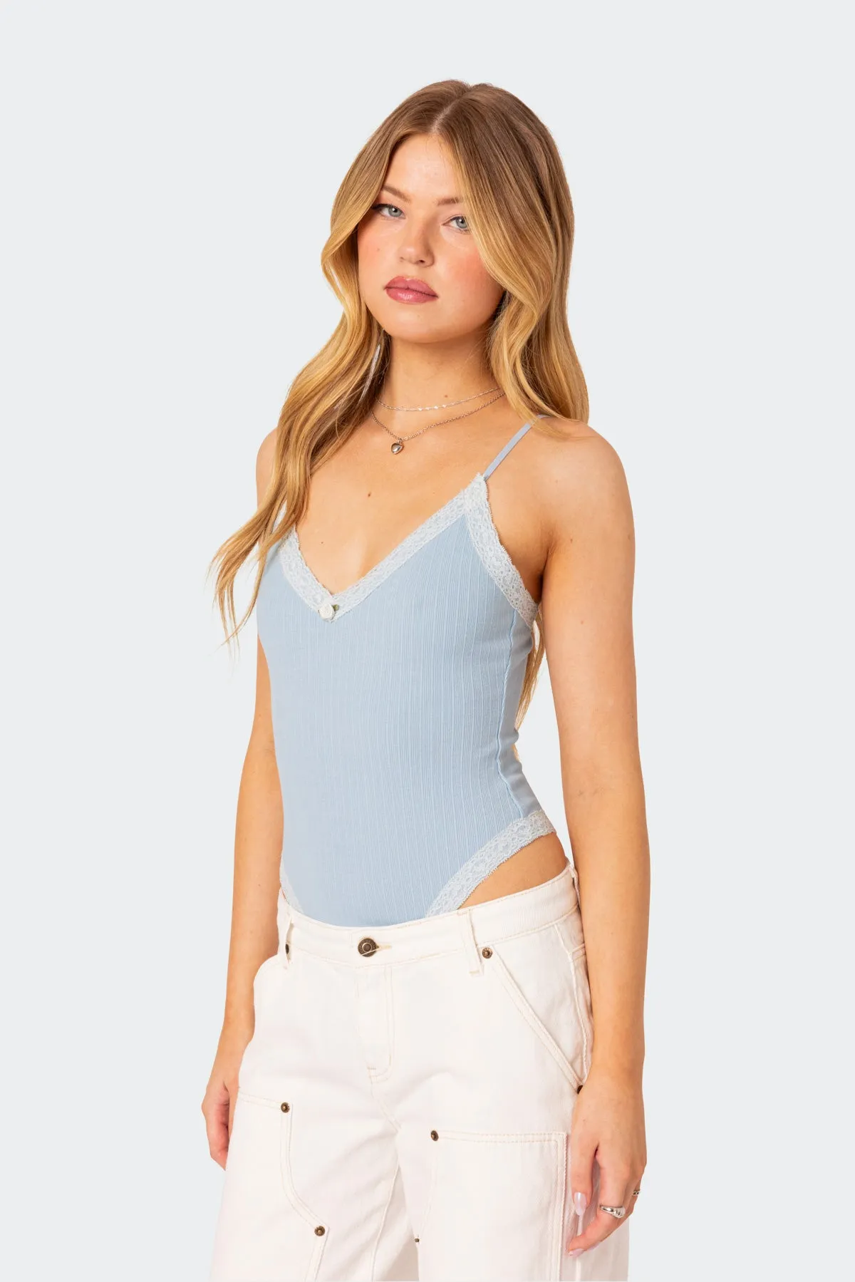 Aurora Lace Trim Bodysuit sold by Edikted product image thumbnail 4