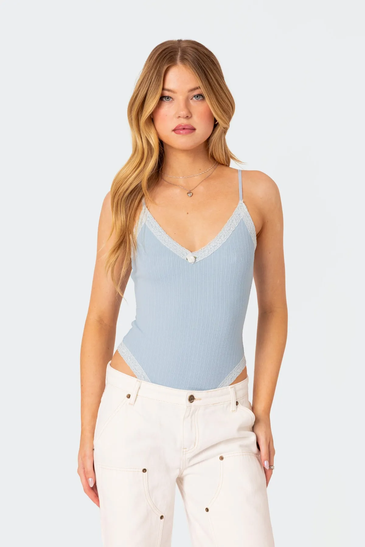 Aurora Lace Trim Bodysuit sold by Edikted product image thumbnail 3