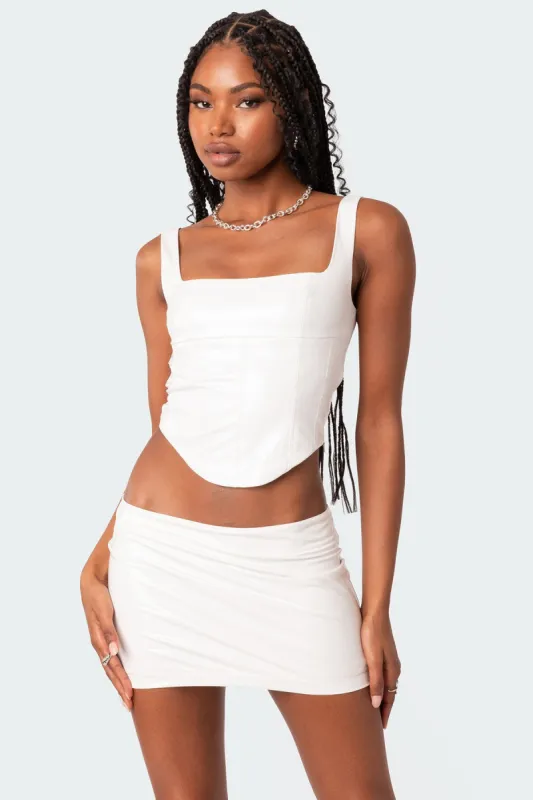 Amiyah Vinyl Corset sold by Edikted