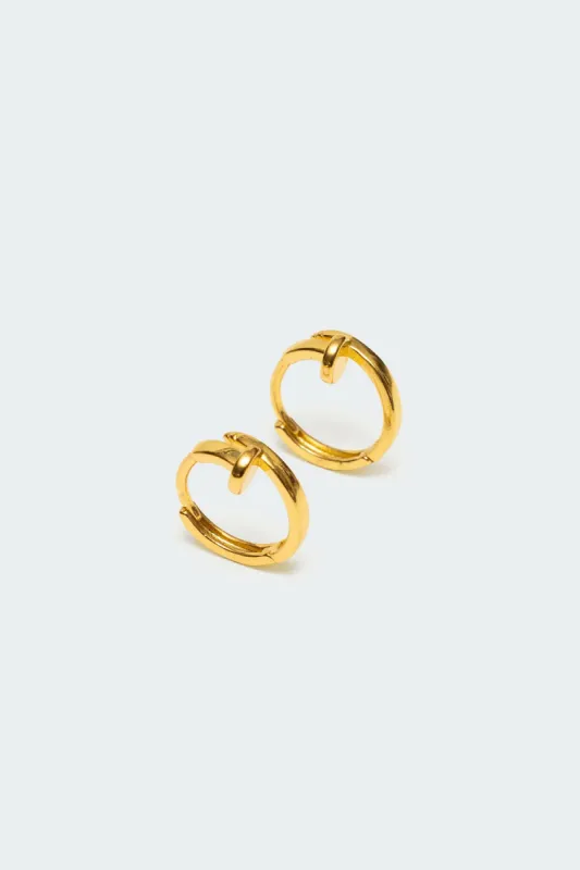 Nail Hoop Earrings sold by Edikted