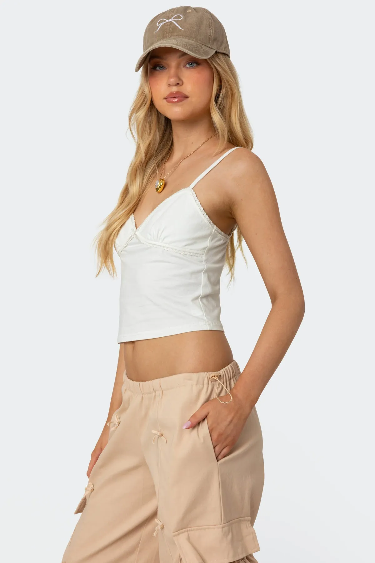 Gila Lace Trim Tank Top sold by Edikted product image thumbnail 3