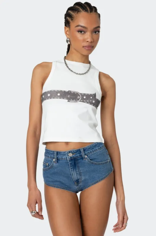 Buckled Up Tank Top sold by Edikted
