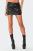 Maya Faux Leather Mini Skirt sold by Edikted