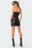 Maya Faux Leather Mini Skirt sold by Edikted