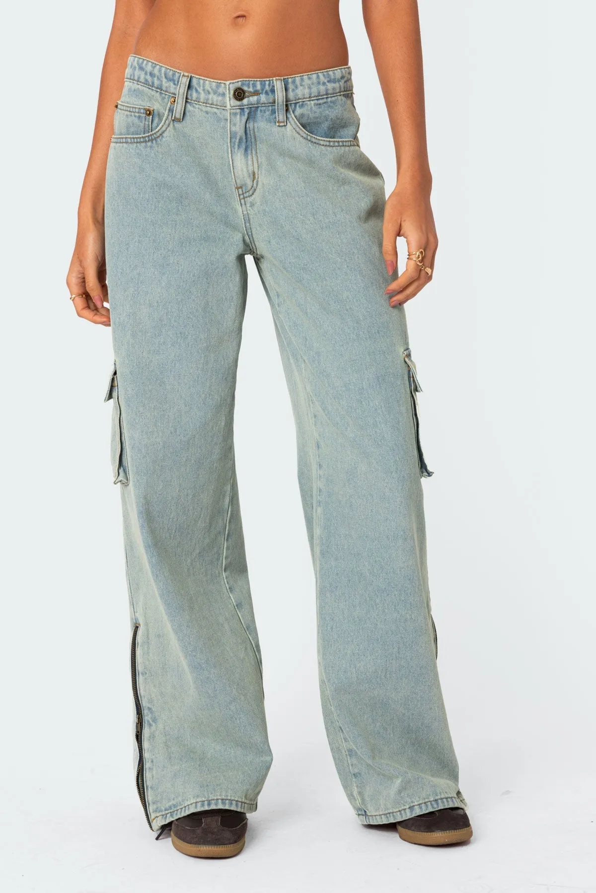 Andi Low Rise Baggy Cargo Jeans sold by Edikted product image thumbnail 2
