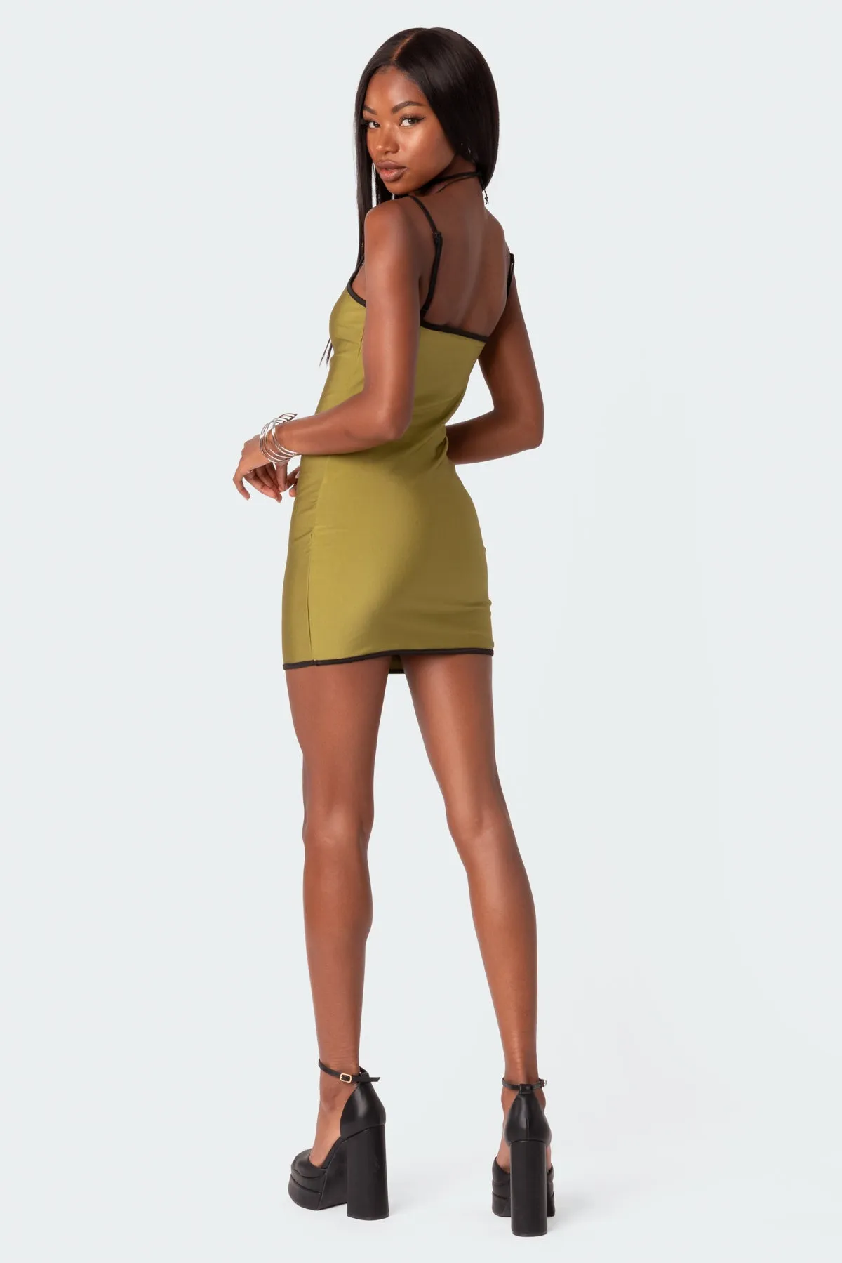 Giselle Contrast Mini Dress sold by Edikted product image thumbnail 5