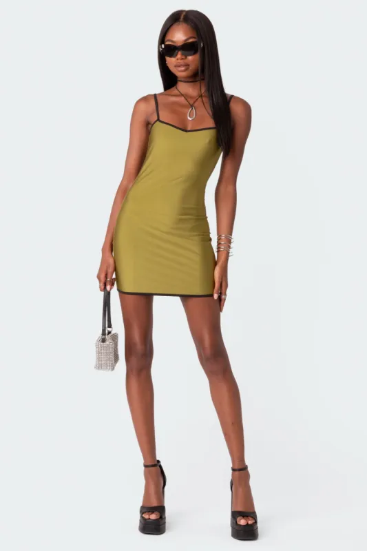 Giselle Contrast Mini Dress sold by Edikted