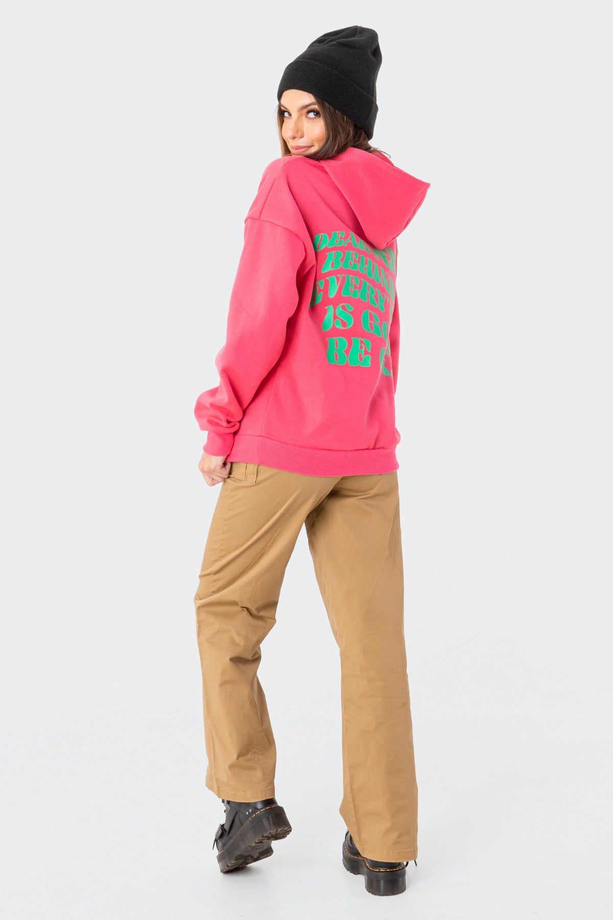 Everything'S Ok Hoodie sold by Edikted product image thumbnail 3