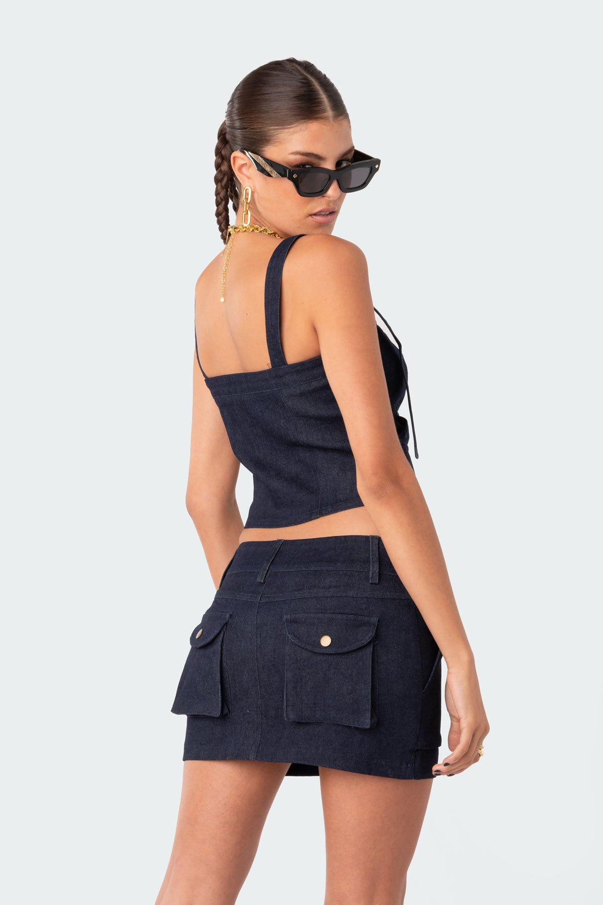 Mara Denim Top sold by Edikted product image thumbnail 5