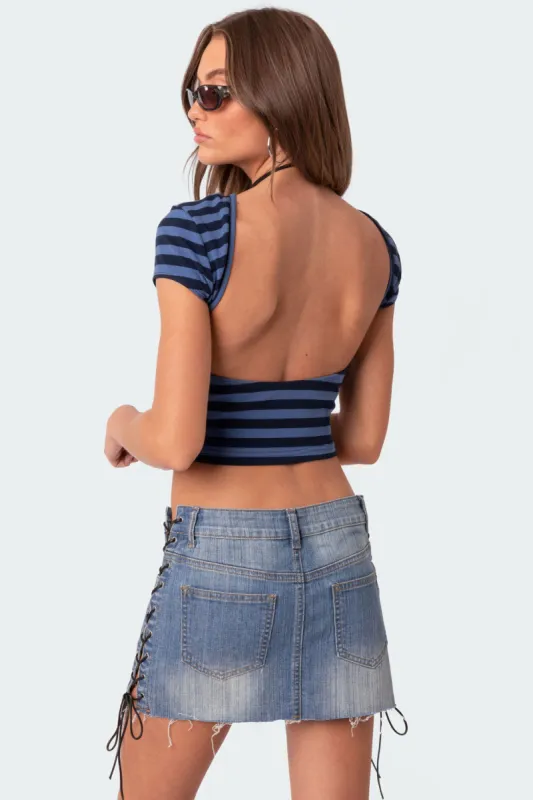 Blakely Open Back T Shirt sold by Edikted