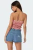 Lanna Gingham Elastic Scrunch Top sold by Edikted
