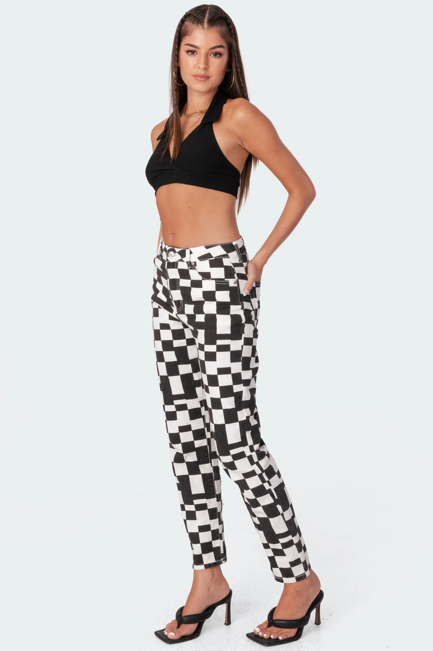 Jerry Ribbed Open-Back Crop Top sold by Edikted product image thumbnail 3