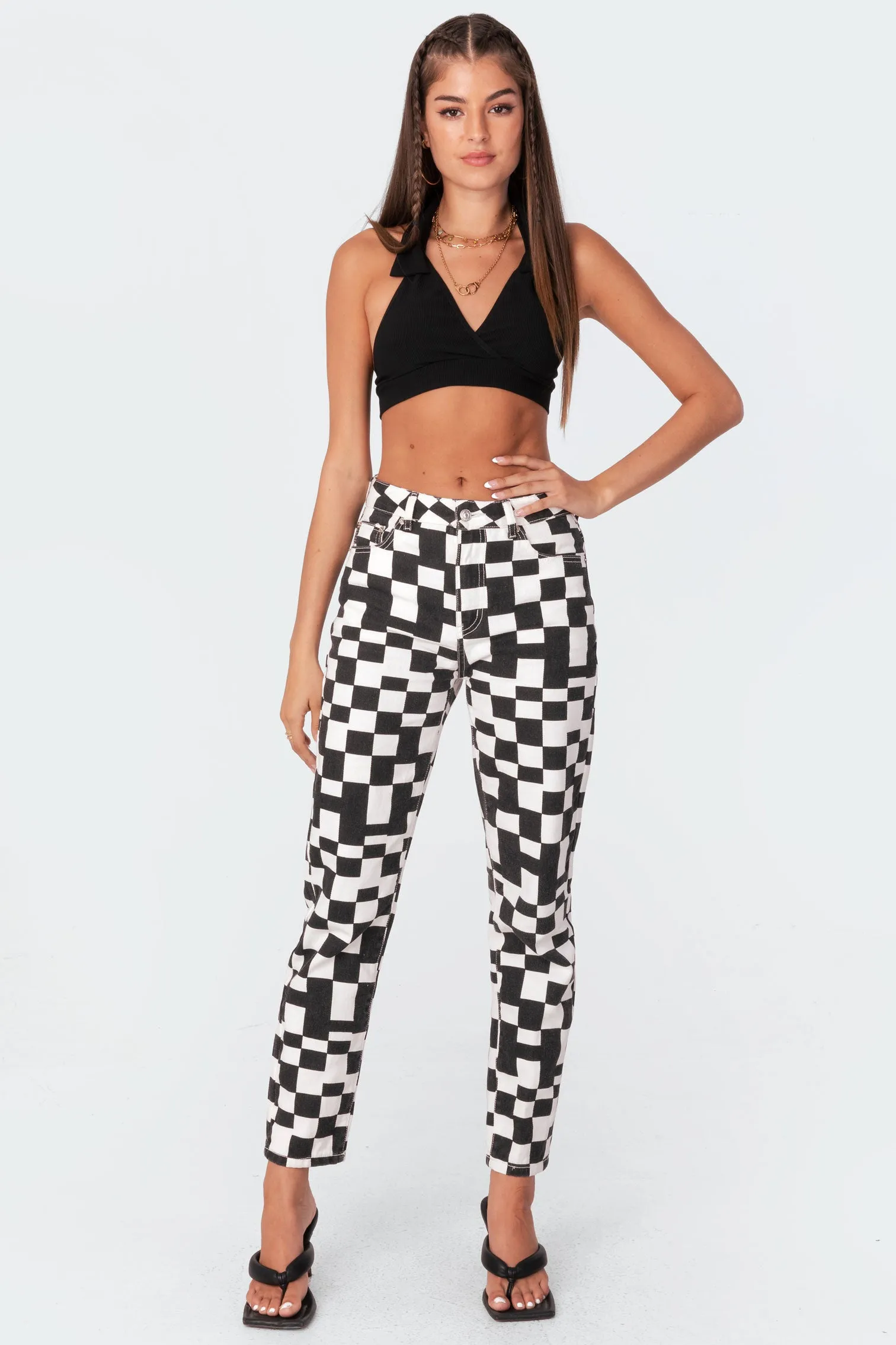 Jerry Ribbed Open-Back Crop Top sold by Edikted product image thumbnail 2
